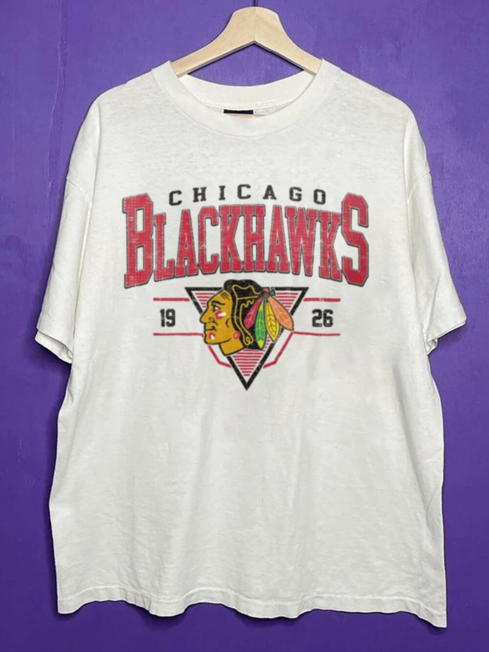 Vintage 90s Chicago Blackhawks Crewneck Logo Shirt, Chicago Blackhawks Shirt Tee